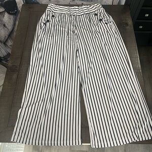 Robert Louis Monochrome Striped Wide-Leg Pants